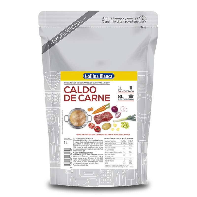 CALDO DE CARNE CONCENTRADO 1:8 DOY 6/1L